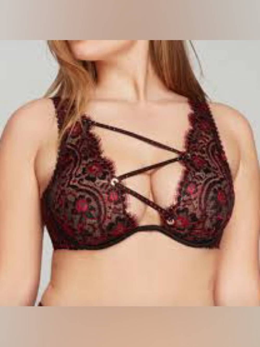Agent provocateur Harlow plunge under wired bra sz 36dd